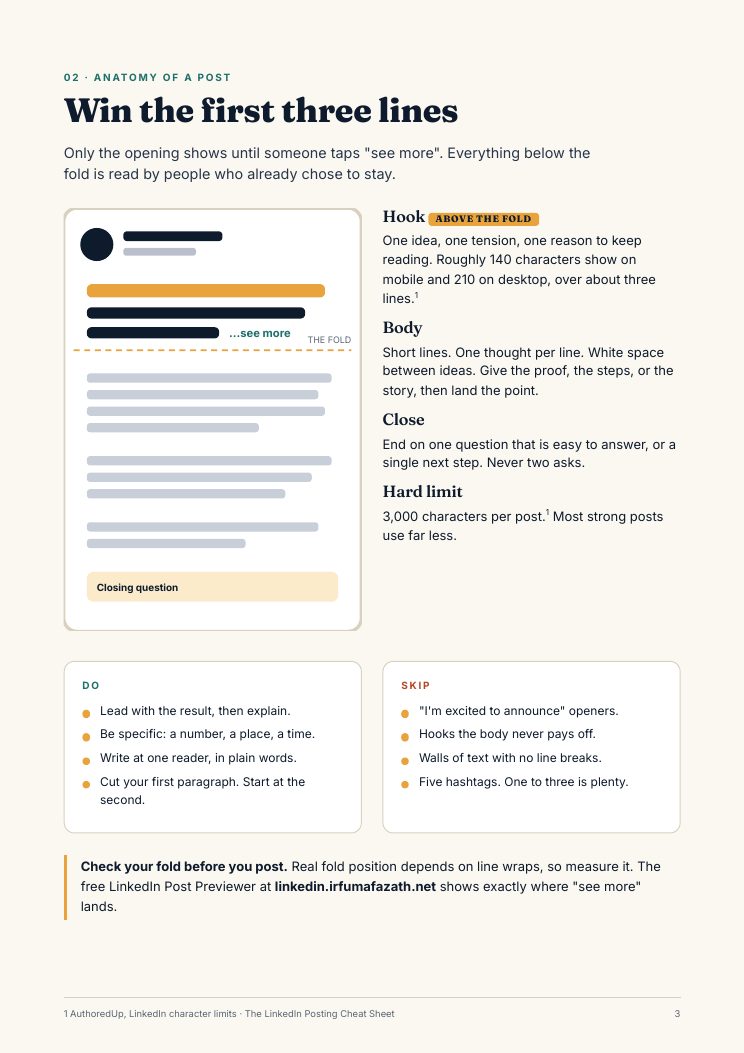 Anatomy of a LinkedIn post page